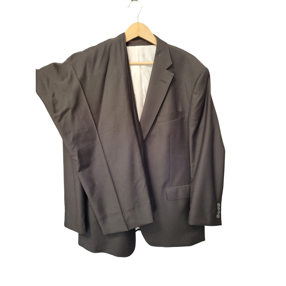 Berragamo Elegant Wool Suit Mens 48 Napoli 2pc Brown Dino Filarte Super 110s